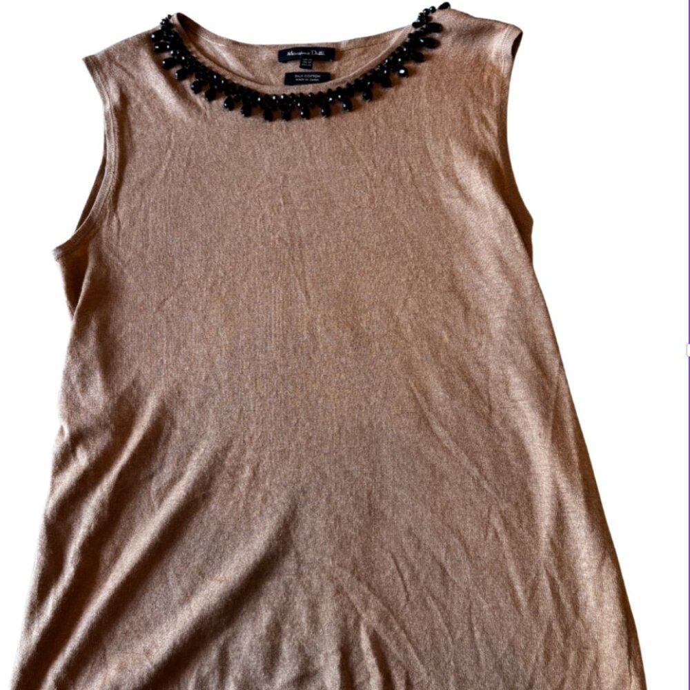 Mint Condition Massimo Dutti Sleeveless Beaded Top - image 1